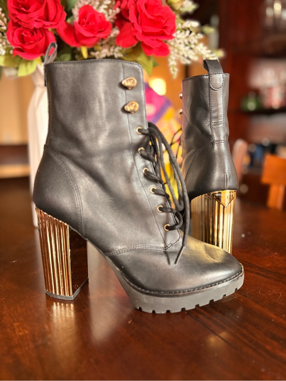 Michael Kors Porter Leather Lace-Up Boot Womens Shoes Size 8 NWOT - Picture 5 of 6